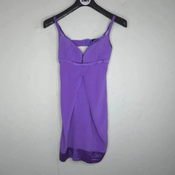 Bebe Lingerie Style Silk Slip Cocktail Dress sz S - Picture 9 of 9